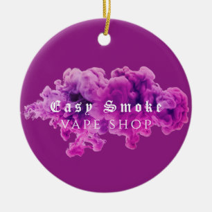 Décoration En Céramique Purple Smoke Vape Boutique