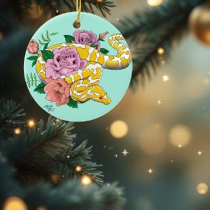 Décoration En Céramique Python albino