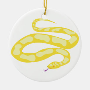 Décoration En Céramique Python jaune
