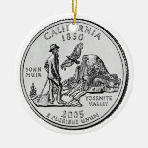 Décoration En Céramique Quart de dollar de Californie