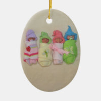 Quatre petits bébés : Sculptures en argile de