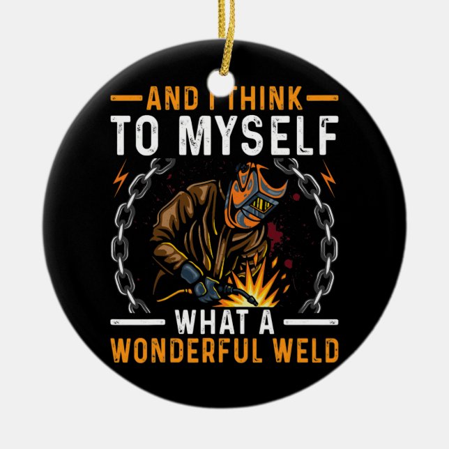 Décoration En Céramique Quel magnifique costume de soudure drôle de soudur (Devant)