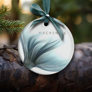 Décoration En Céramique Queue Mermaid Luxe   Seafoam Mint Green Aqua Custo