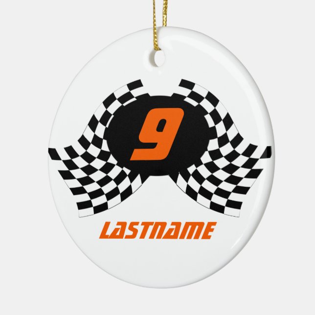 Décoration En Céramique Racing Flags Photo Keepsake (Gauche)
