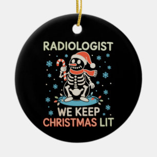Décoration En Céramique Radiologue Nous gardons la liste de Noël Bonhomme 