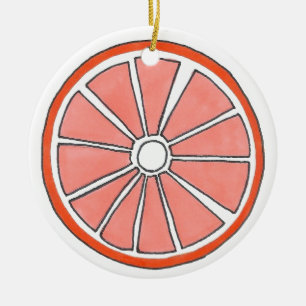 Décoration En Céramique Rafraîchir Florida Orange Citrus Fruit Slice
