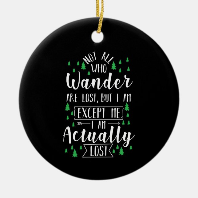 Décoration En Céramique Randonnée Drôle Dire (Devant)