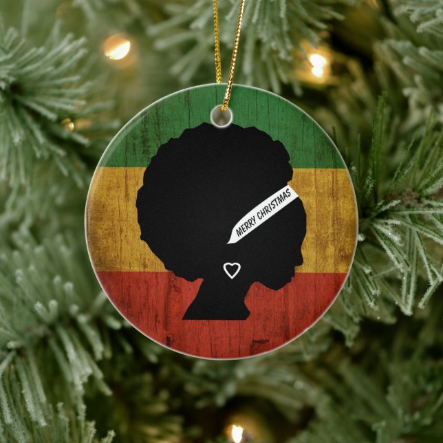 Décoration En Céramique Rasta Femme Joyeux Noël (Arbre)