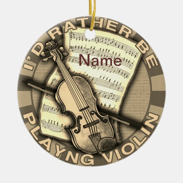 Décoration En Céramique Rather Play Violin (Devant)