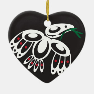 Décoration En Céramique Raven blanc