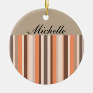 Décoration En Céramique Rayures de melon de vanille