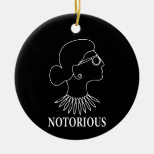 Décoration En Céramique RBG célèbre, dessin de Ruth Bader Ginsburg