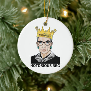 Décoration En Céramique RBG NOIR - Ruth Bader Ginsburg