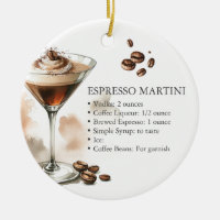 Recette personnalisée d'Ornement de Martini Espres