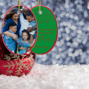 Décoration En Céramique Red Christmas Green photo voeux