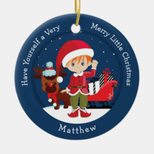 Décoration En Céramique Red Hair Boy Elf