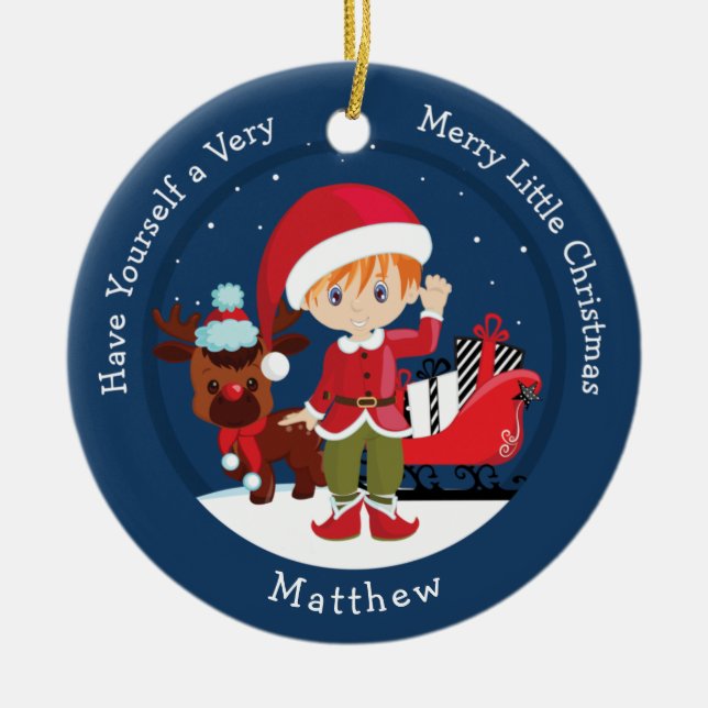 Décoration En Céramique Red Hair Boy Elf (Devant)