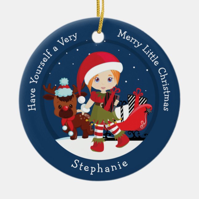 Décoration En Céramique Red Hair Girl Elf (Devant)