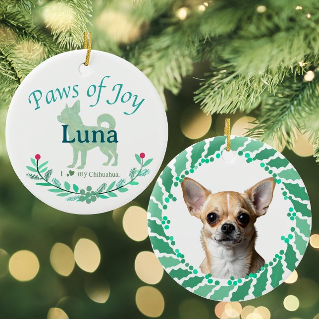 Décoration En Céramique Refined Mint Chihuahua | Personalized Christmas (Créateur téléchargé)