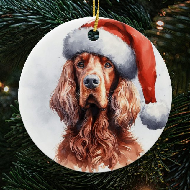 Décoration En Céramique Regal Irish Setter Chien Noël (Créateur téléchargé)