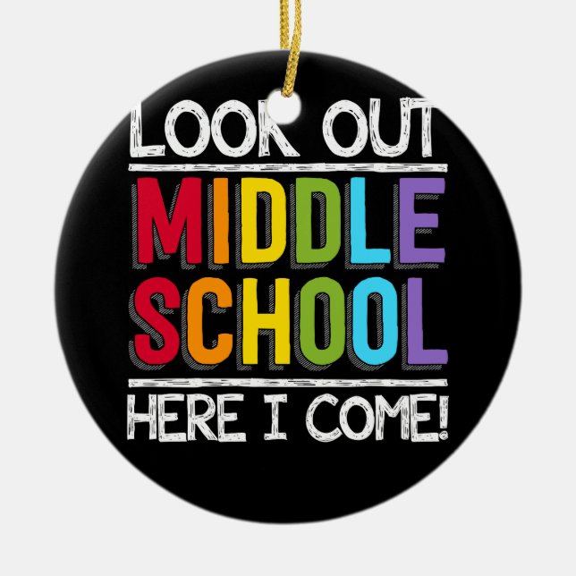 Décoration En Céramique Regarde le collège ici je viens (Devant)