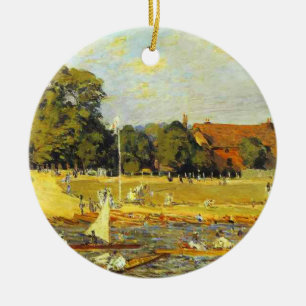 Décoration En Céramique Regatta at Hampton Court Alfred Sisley Poster