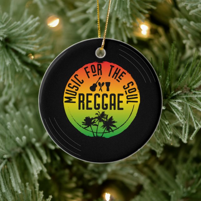 Décoration En Céramique Reggae Music Lover Tropical Christmas (Arbre)