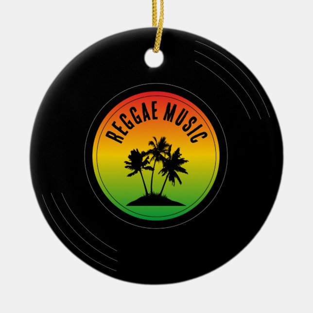Décoration En Céramique Reggae Music Vinyl Record Christmas (Devant)