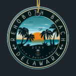 Décoration En Céramique Rehoboth Beach Delaware Sunset Retro Souvenir 80s<br><div class="desc">Rehoboth Beach Delaware Sunset Retro Souvenir 80s. Design rétro cool Sunset avec vagues et votre plage préférée aux Etats-Unis, adapté pour le meilleur amateur de plage Delaware dans Delaware.Design simple qui peut être donné comme cadeau de Noël ou anniversaire à vous meilleur ami, petit ami, maman papa qui aime aussi...</div>