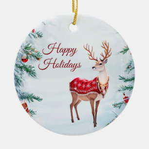 Décoration En Céramique Reindeer