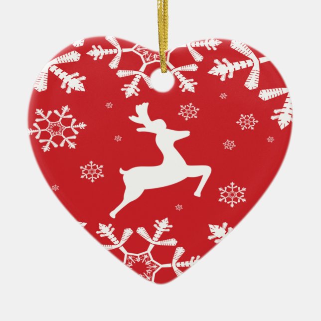 Décoration En Céramique Reinder de Noël (Devant)