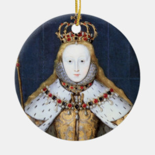 Décoration En Céramique Reine Elizabeth I d'Angleterre à Coronation Robe