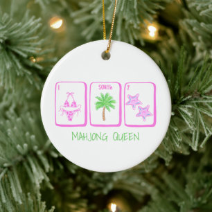 Décoration En Céramique REINE MAHJONG Jeux de Mahjong de plage Prépa Côtiè