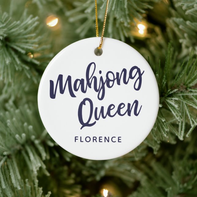 Décoration En Céramique Reine Mahjong personnalisée (Arbre)