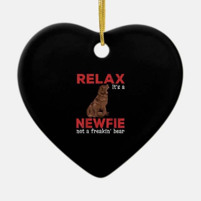 Décoration En Céramique Relax | Cute newfoundland (Devant)