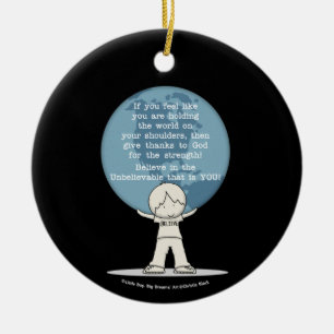 Décoration En Céramique Remerciements pour la force