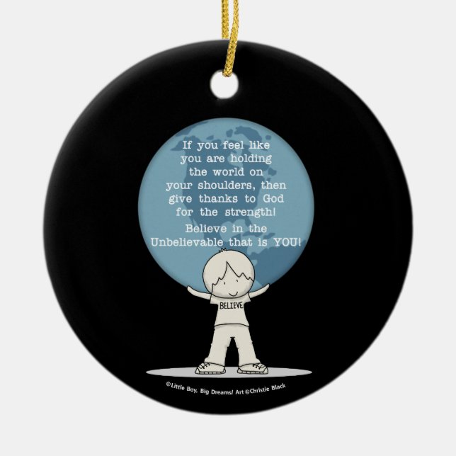 Décoration En Céramique Remerciements pour la force (Devant)