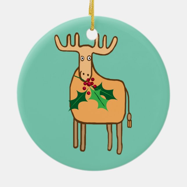 Décoration En Céramique renne avec saint (Dos)