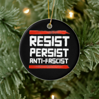 DÉCORATION EN CÉRAMIQUE RÉSISTER À PERSISTER ANTI-FASCISTE