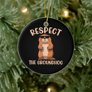Décoration En Céramique Respecter la marmotte - Jour de la marmotte