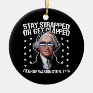 Décoration En Céramique Restez Armés Ou Prends Une Raclée George Washingto