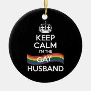 Décoration En Céramique Restez Calme Je Suis Le Mari Gay Femme Papa Fierté