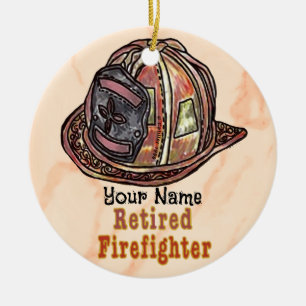 Décoration En Céramique Retired Firefighter Ceramic Ornament
