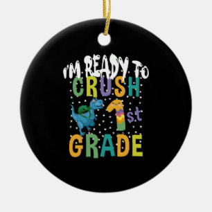 Décoration En Céramique Retour à l'école Je suis prêt à écraser 1ère année