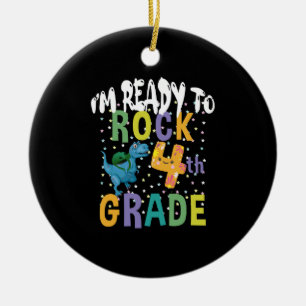 Décoration En Céramique Retour à l'école Je suis prêt à rocher 4e année Di