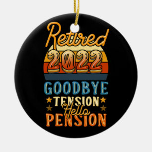 Décoration En Céramique Retraite Retraite Adieu Tension Bonjour Pension