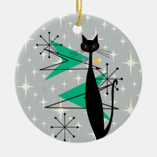 Décoration En Céramique Retro Atomique Moyen Siècle Moderne MCM Cool Chat