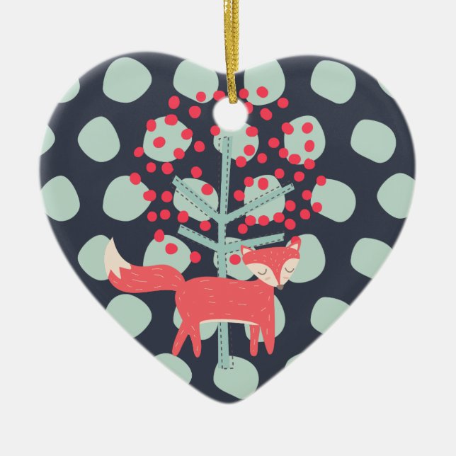 Décoration En Céramique Retro Fox (Devant)