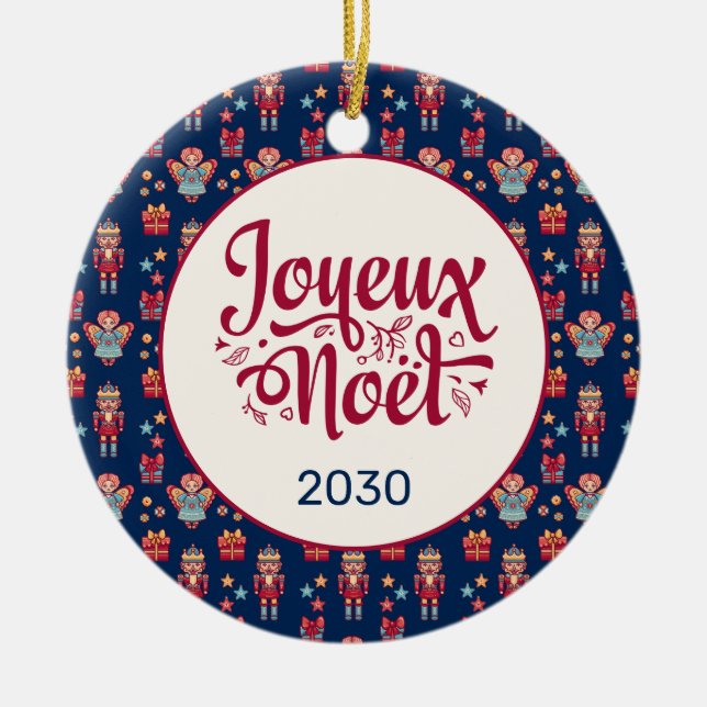 Décoration En Céramique Retro Joyeux Noel (Devant)