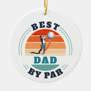 Décoration En Céramique Retro Meilleur papa par Par Noël Personnalisé